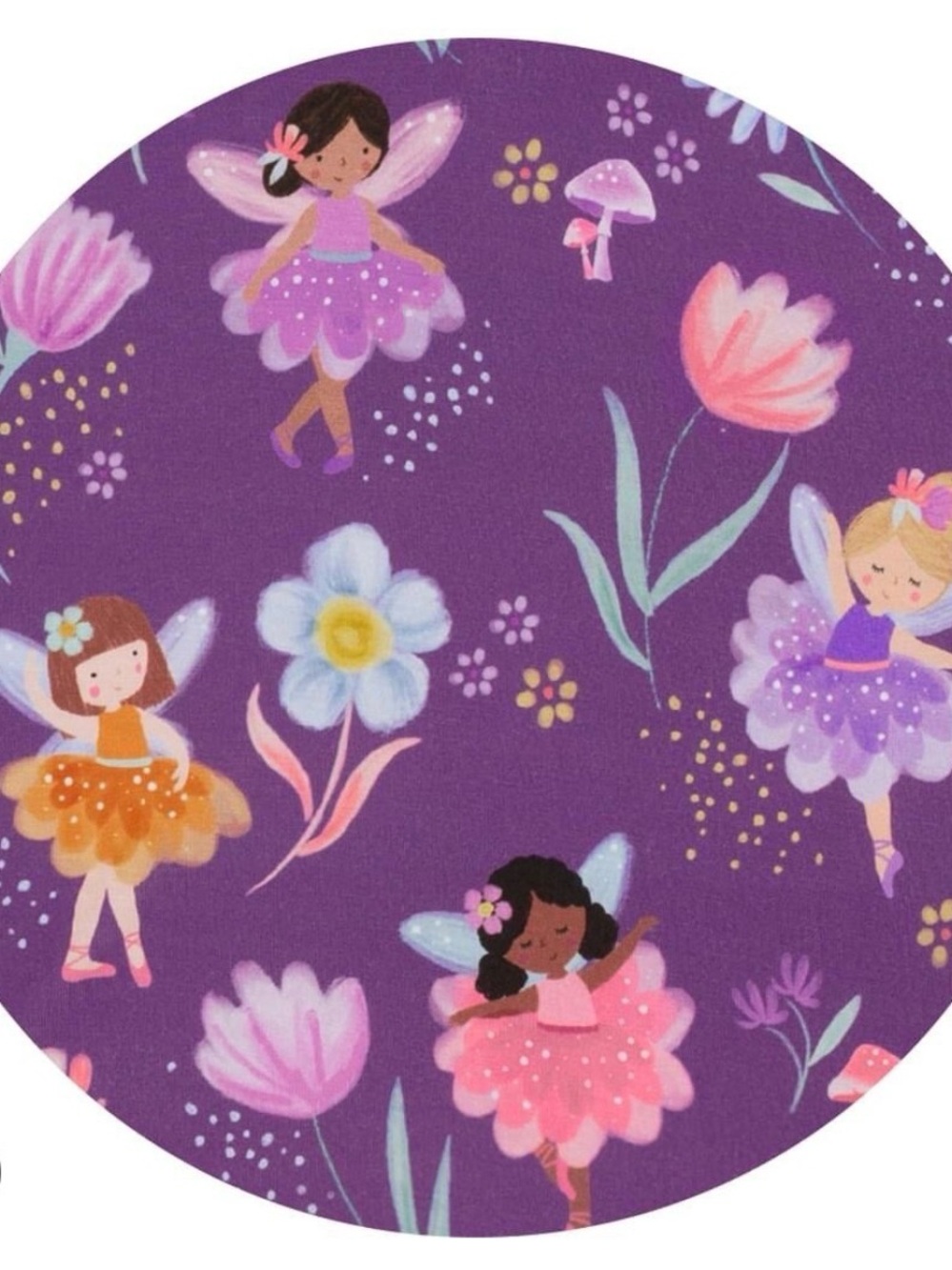VERY HARD TO FIND Little Sleepies Purple Garden Fairies Zippy Baby Sleeper 6-12m - Picture 3 of 3